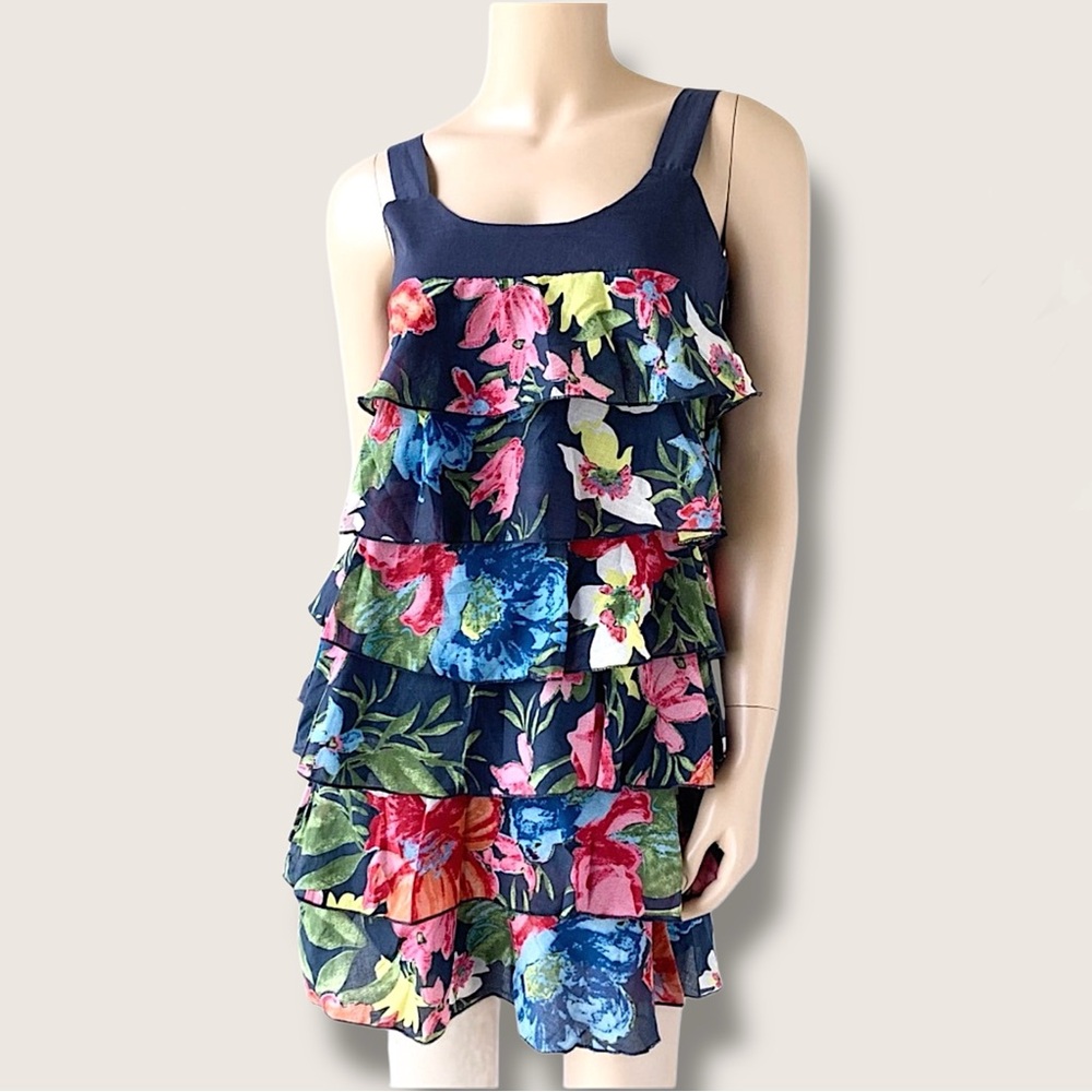 Argued Floral Dress Small New